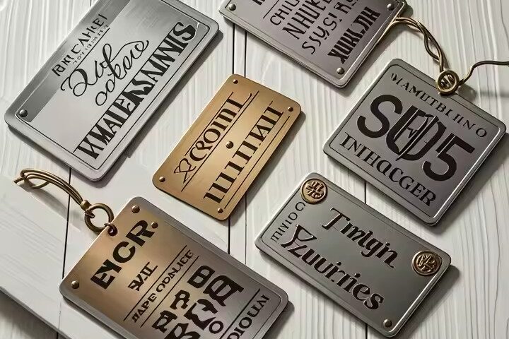 Custom aluminum brand logo metal nameplate