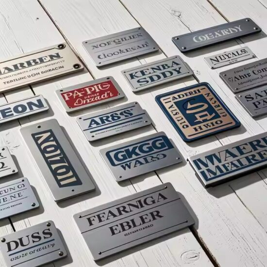Custom aluminum brand logo metal nameplate