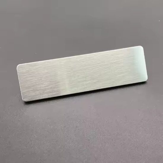 Custom Brushed Stainless Steel Blank Work ID Nameplates