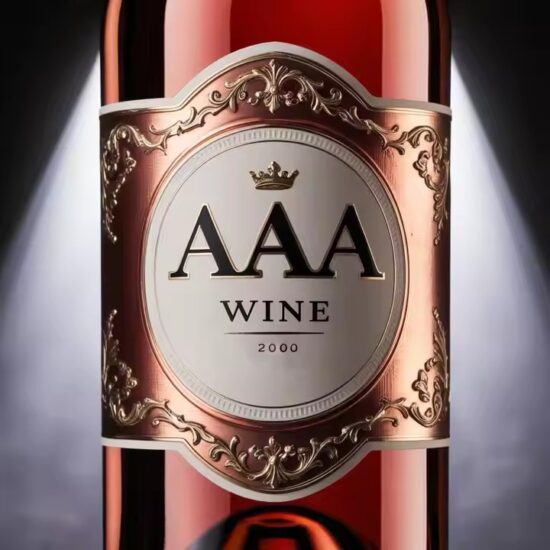 Engraved Durable Metal Label for Custom Champagne Bottles