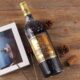 Gold Foil Embossed Champagne Wine Label on Aluminum