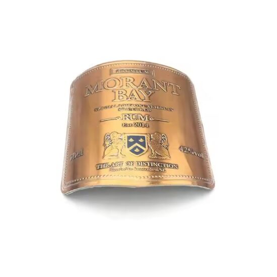 OEM Embossed Metal Wine Label with Custom Logo