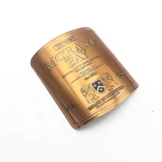 OEM Embossed Metal Wine Label with Custom Logo