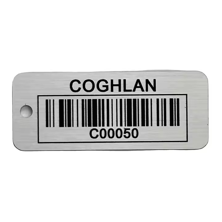 Factory supply aluminum barcode metal tags for inventory and asset tracking