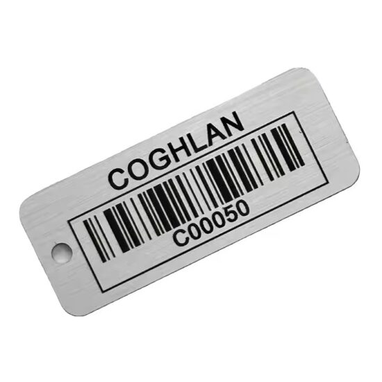 Factory supply aluminum barcode metal tags for inventory and asset tracking
