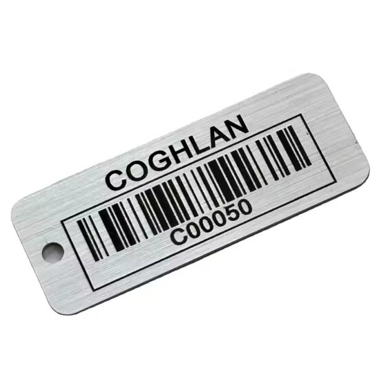 Factory supply aluminum barcode metal tags for inventory and asset tracking