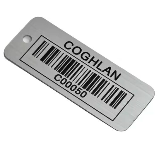 Factory supply aluminum barcode metal tags for inventory and asset tracking