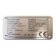 Engraved stainless steel metal nameplate for machinery