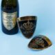 Premium waterproof embossed metal wine label with custom design