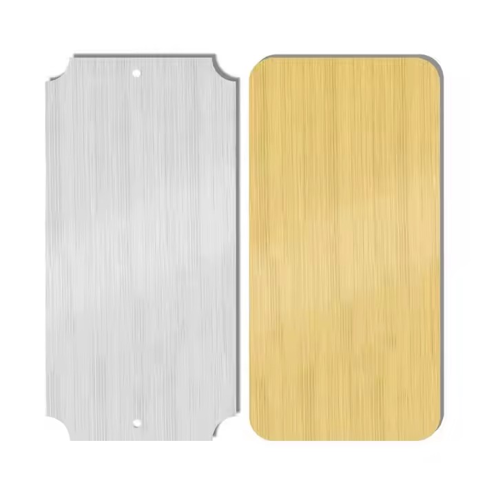 Blank Stainless Steel Metal Nameplate for Industrial Use