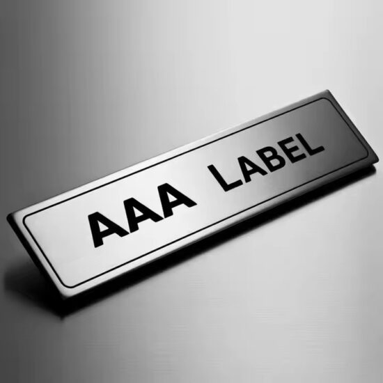 Custom anodized stainless steel branding nameplate for decorative use