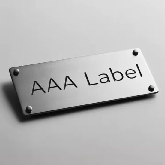 Custom anodized stainless steel branding nameplate for decorative use