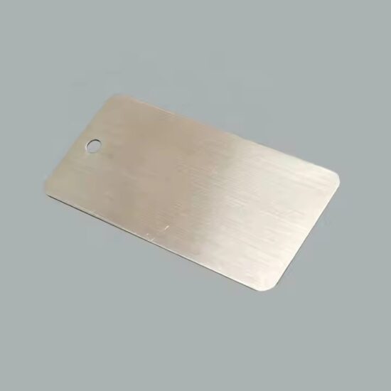 Custom engraved industrial metal nameplate for machinery or equipment