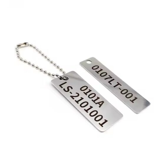 Custom Brushed Stainless Steel Metal Labels for Equipment