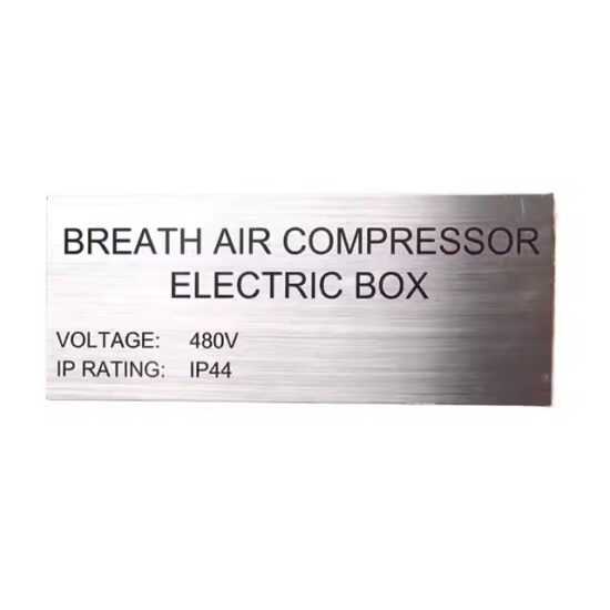 Custom Brushed Stainless Steel Metal Labels for Equipment