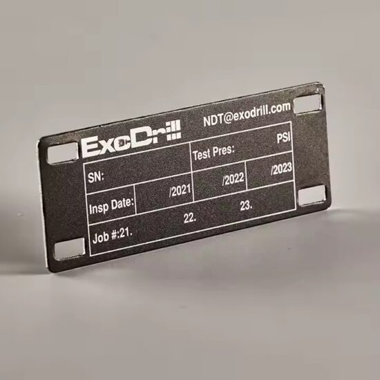 Custom Laser Engraved Industrial Metal Labels