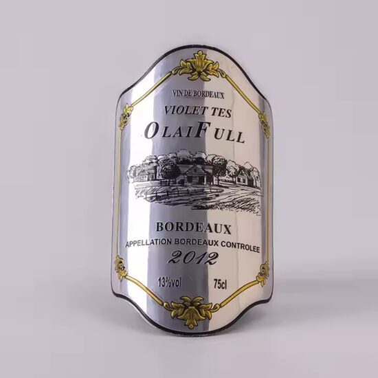 Custom Waterproof Metal Wine Label for Bottles