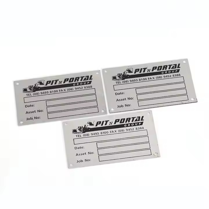 Custom Laser Engraved Stainless Steel Metal Nameplate with Logo and Text
