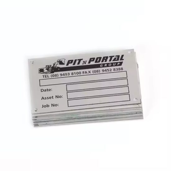 Custom Laser Engraved Stainless Steel Metal Nameplate with Logo and Text