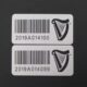Custom laser engraved barcode metal tags with serial numbers for equipment