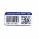 Custom aluminum barcode asset label for equipment identification