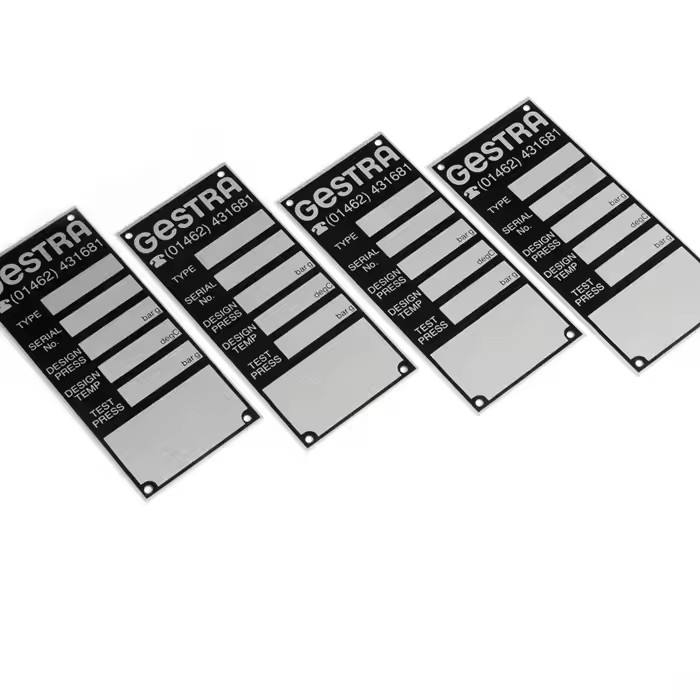 Durable Anodized Aluminum Machine Nameplates – Custom Industrial Metal ...