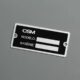 Custom engraved metal nameplate for industrial machines