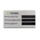 Custom engraved metal equipment identification nameplate