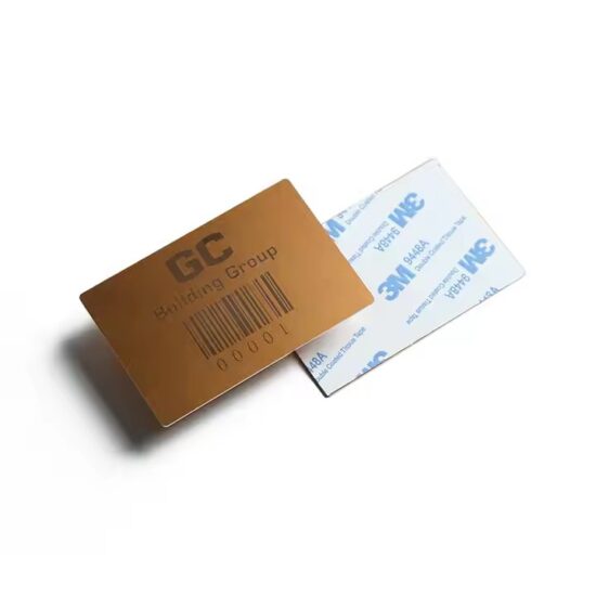 Custom waterproof metal barcode tags with etched serial numbers
