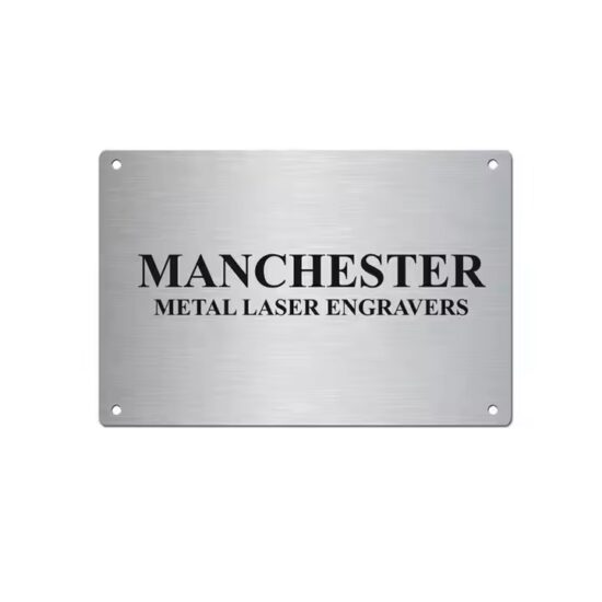 Custom adhesive laser engraved metal nameplate for equipmen
