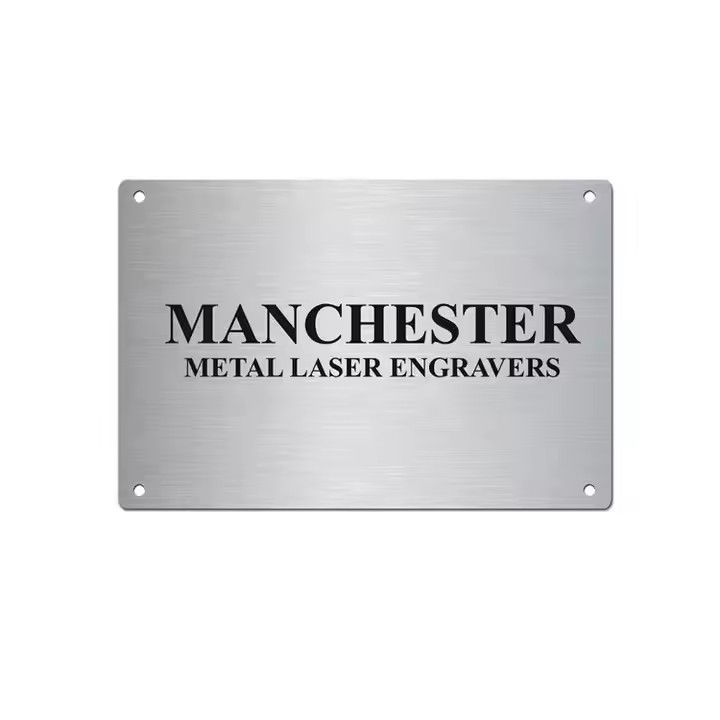 Custom adhesive laser engraved metal nameplate for equipmen