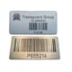 Custom adhesive stainless steel barcode and QR code asset metal tags