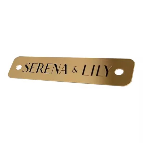 Custom Two-Hole Metal Labels for Industrial Equipment