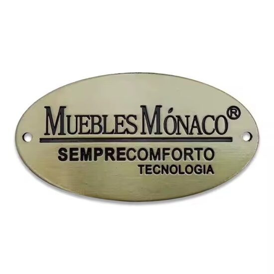 Custom stainless steel engraved logo metal nameplate