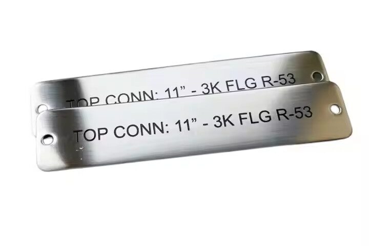 Custom Engraved 304 Stainless Steel Metal Labels for Industrial Use