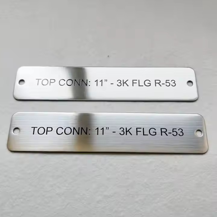 Custom Engraved 304 Stainless Steel Metal Labels for Industrial Use
