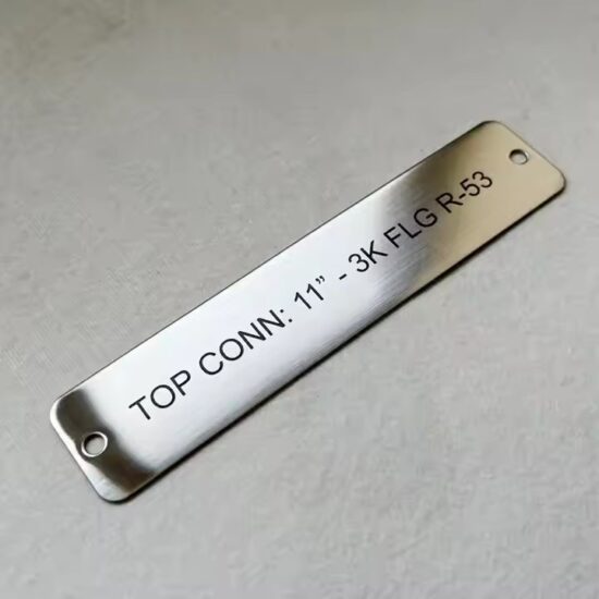 Custom Engraved 304 Stainless Steel Metal Labels for Industrial Use