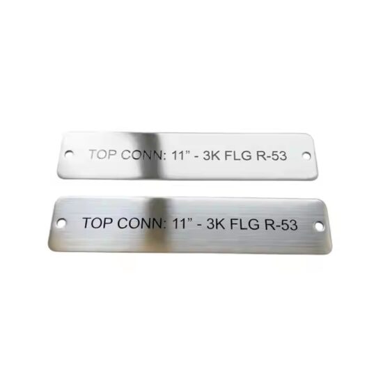 Custom Engraved 304 Stainless Steel Metal Labels for Industrial Use