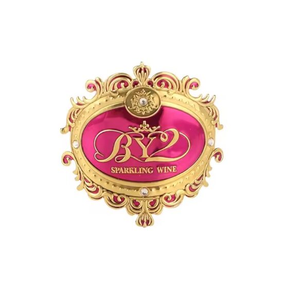 Custom Luxury Embossed Metal Label for Red Wine Bottles