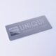 Custom 3D embossed metal nameplate with logo and branding