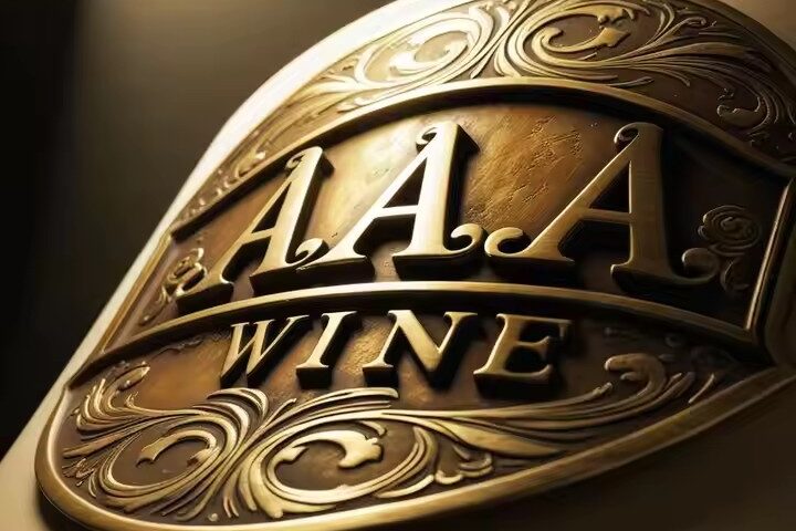 Custom Durable Waterproof Metal Wine Label with Embossed Luxury Design