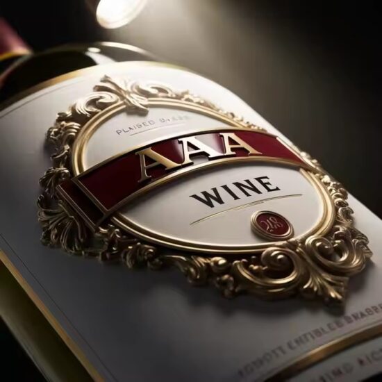 Custom Self-Adhesive Metal Wine Label with Logo – Waterproof & Embossed