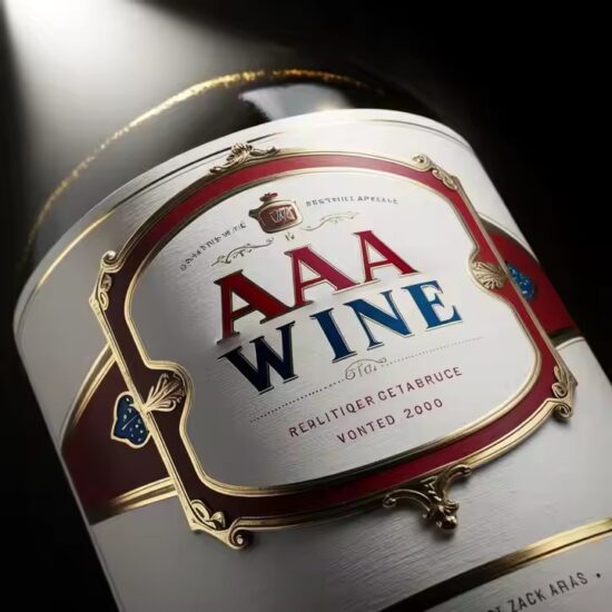 Custom Self-Adhesive Metal Wine Label with Logo – Waterproof & Embossed