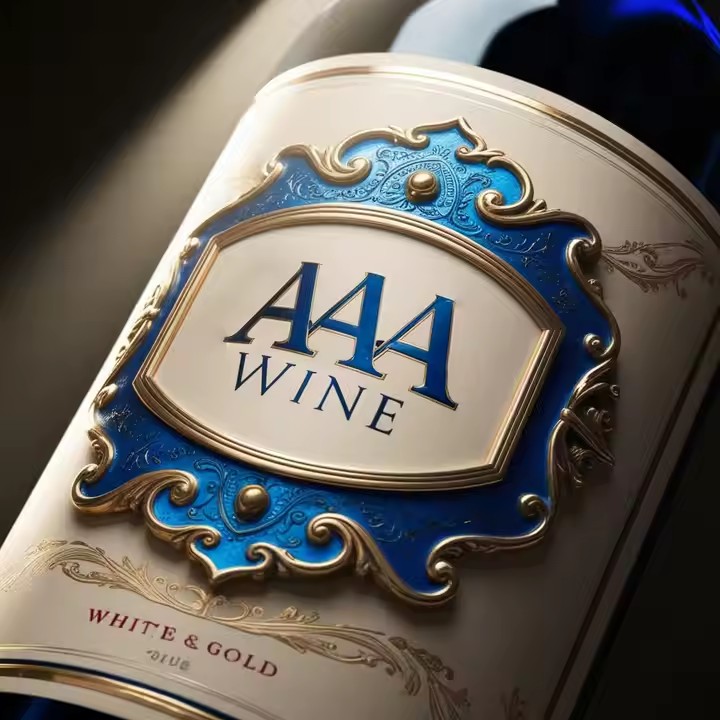 Custom Self-Adhesive Metal Wine Label with Logo – Waterproof & Embossed