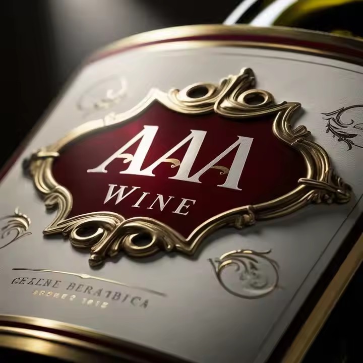 Custom Self-Adhesive Metal Wine Label with Logo – Waterproof & Embossed