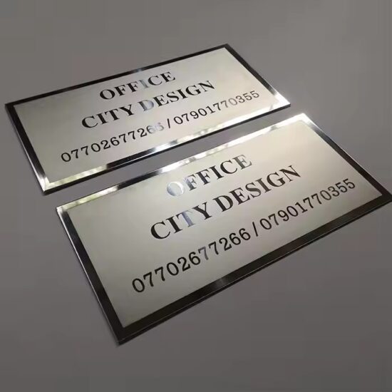 Custom Stainless Steel Office Name Plate with Laser Engraving