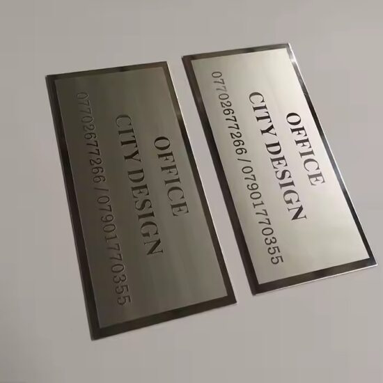 Custom Stainless Steel Office Name Plate with Laser Engraving