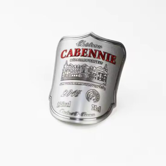 Custom Logo Aluminum Wine Label with Engraved Design