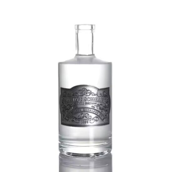 Custom luxury aluminum wine and whisky label with embossed finish