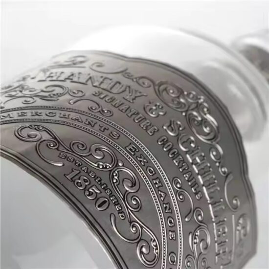 Custom luxury aluminum wine and whisky label with embossed finish